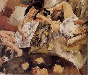 Jules Pascin Sleeping painting